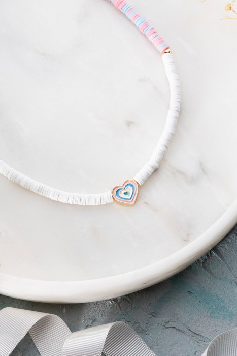 Heliophilia Silver Collar Multicolor con Colgante de Aleación